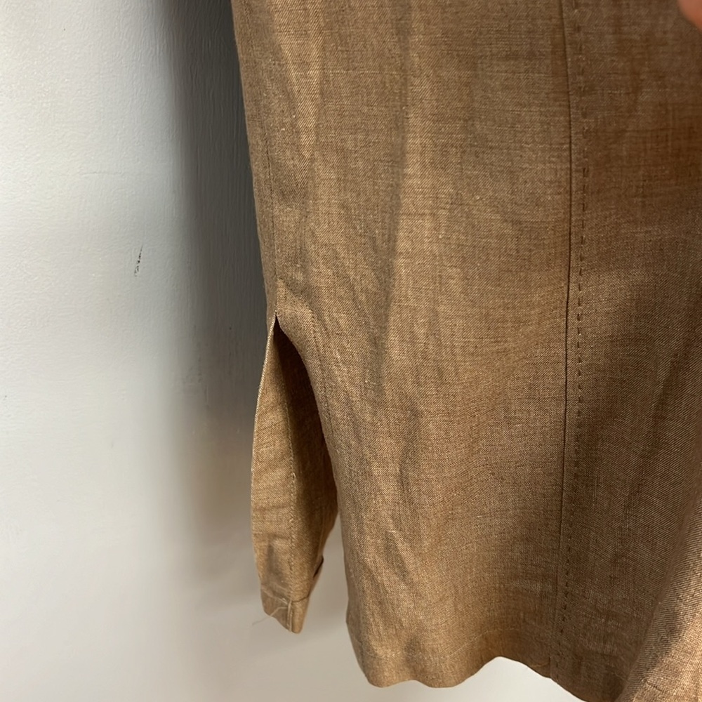 SOLD IN STORE Nordstrom Studio 121 Long Sleeve Linen Blend Shirt Dress Size 10 - Picture 4 of 13
